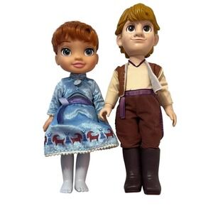 Disney Frozen Dolls 13"-15" Tall Elsa Lights Up & Talks - GREAT - No Elsa Shoes